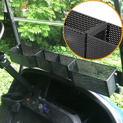 Happy Harbor Golf Cart Front Inner Basket Mesh Storage Tray Organizer for EZGO TXT & RXV, Clubcar DS & Precedent | Heavy Steel | Extended Additional Storage for Golf Carts